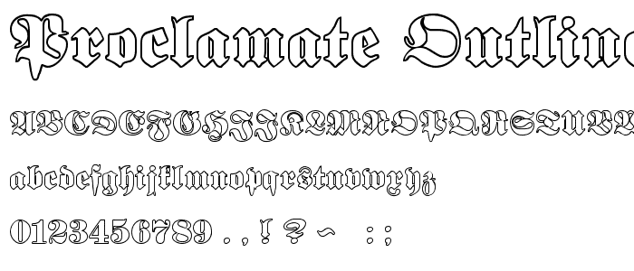 Proclamate Outline Heavy font